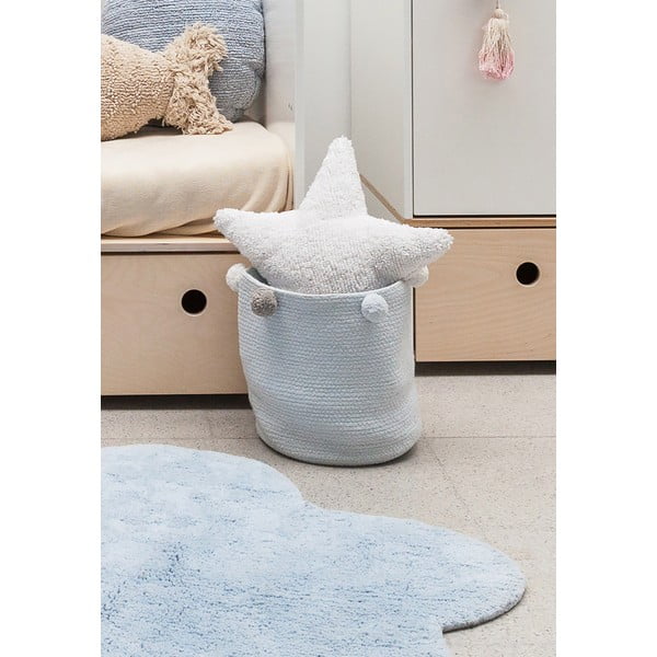 Svetlo modra tekstilna otroška škatla za shranjevanje ø 30x30 cm Bubbly – Lorena Canals-image-2