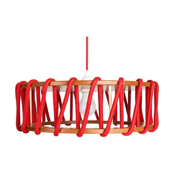 Rdeča viseča svetilka EMKO Macaron, ø 45 cm