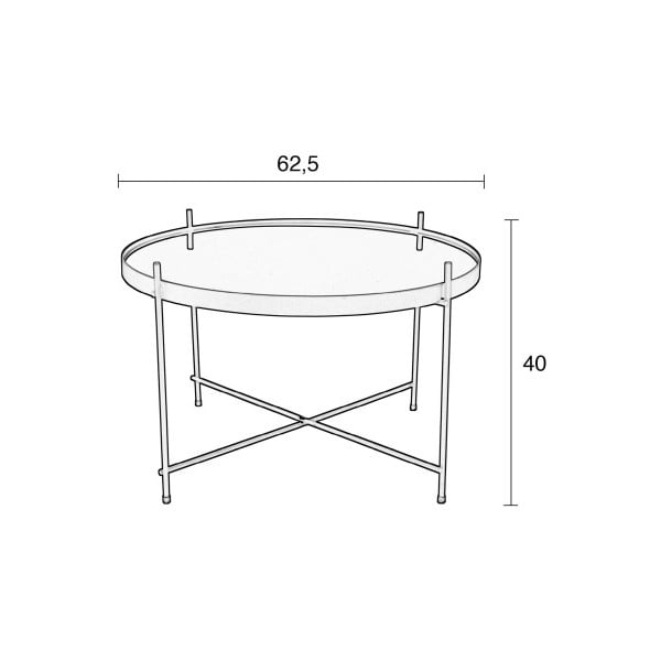 Kavna kavna mizica v bakreni barvi Zuiver Cupid-image-4