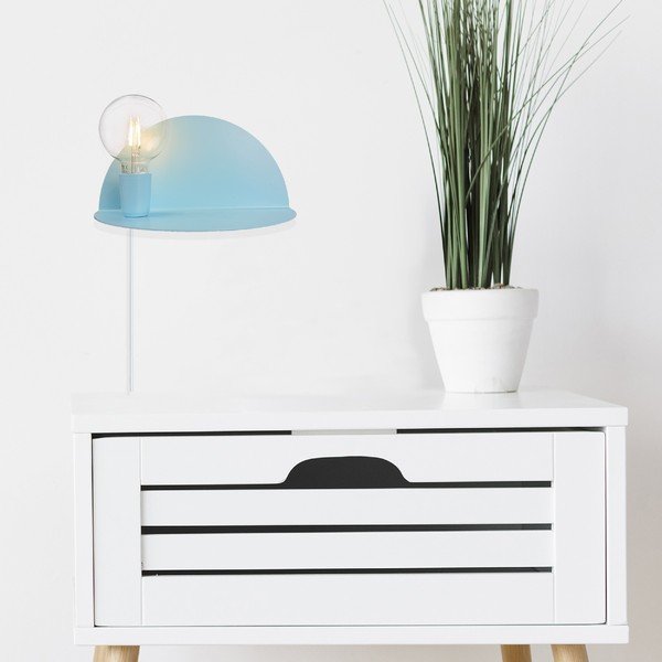 Modra stenska svetilka s polico Homemania Decor Shelfie-image-3