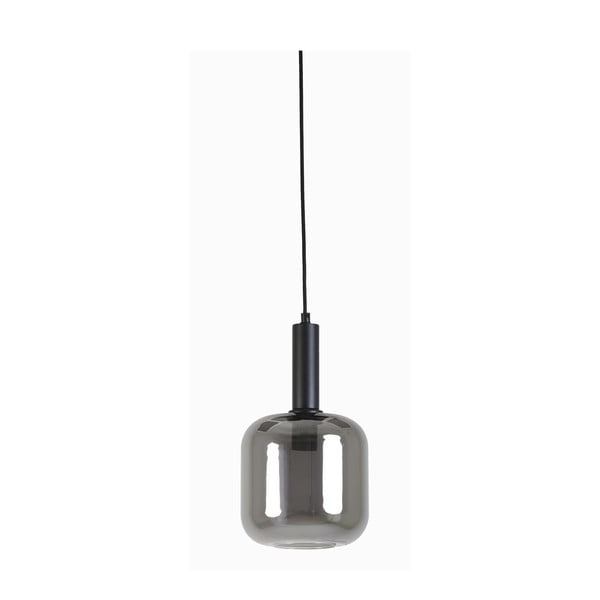 Siva stropna svetilka s steklenim senčnikom ø 16 cm Lekar - Light & Living