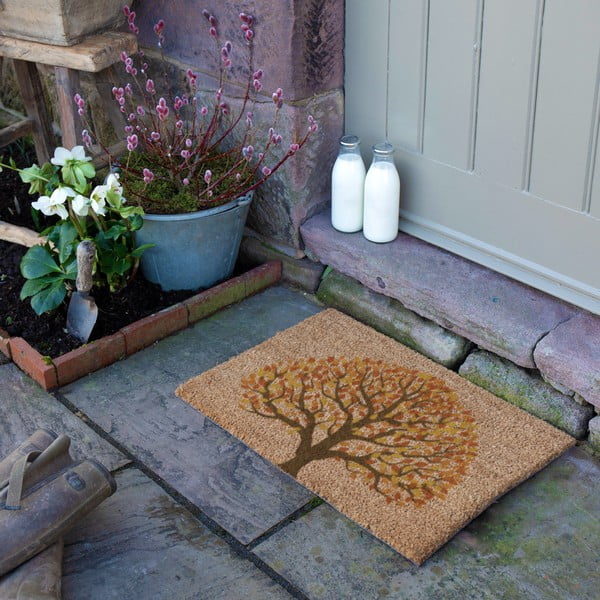 Predpražnik iz kokosovih vlaken 40x60 cm Autumnal Tree of Life – Artsy Doormats-image-3
