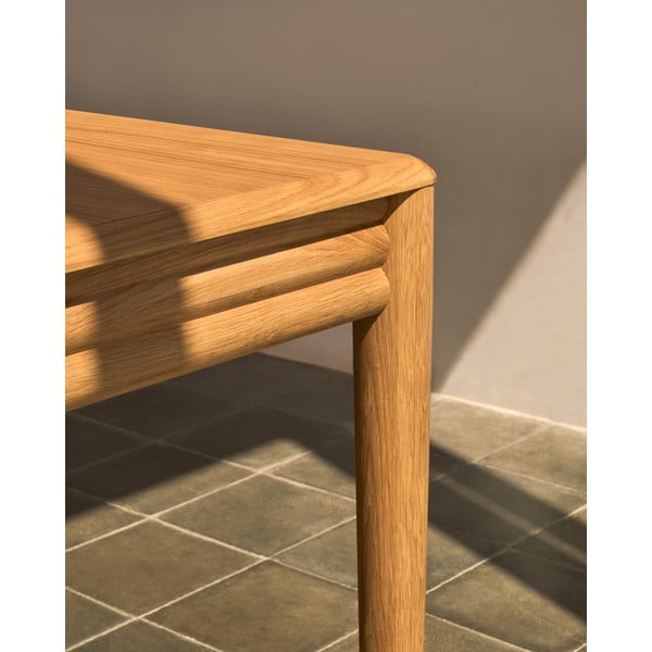 Raztegljiva jedilna miza z dodatno ploščo v hrastovem dekorju 90x200 cm Lenon – Kave Home-image-1