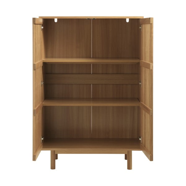 Omarica v hrastovem dekorju v naravni barvi 95x140 cm Tiber – Unique Furniture-image-4