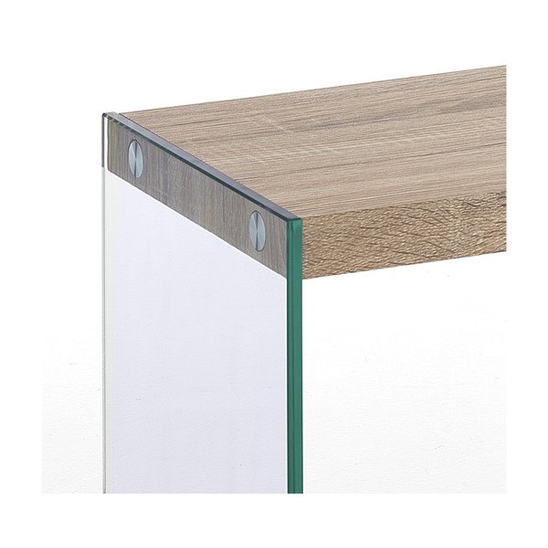 Steklena TV omarica v naravni barvi 120x45x29,5 cm Nancy – Tomasucci-image-2