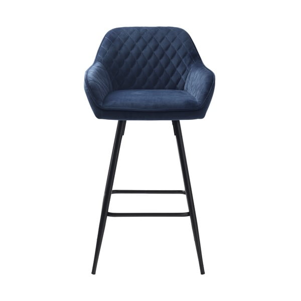 Moder žameten barski stol (višina sedeža 67 cm) Milton – Unique Furniture-image-1