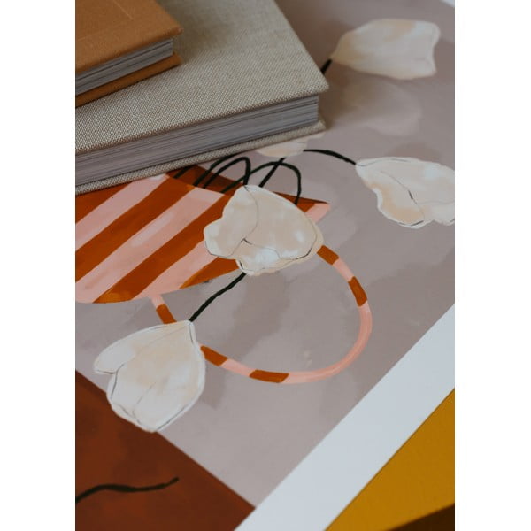 Plakat 30x40 cm White Flowers in Striped Vase – Frankie Penwill – The Poster Club-image-2