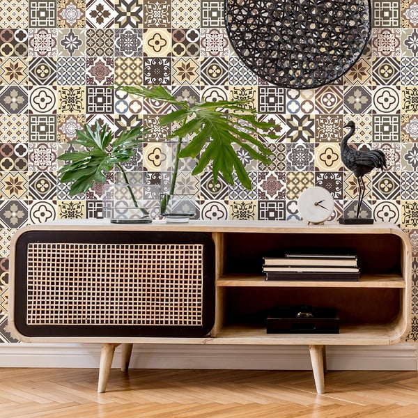 Komplet 24 stenskih nalepk Ambiance Kenjito, 15 x 15 cm-image-4