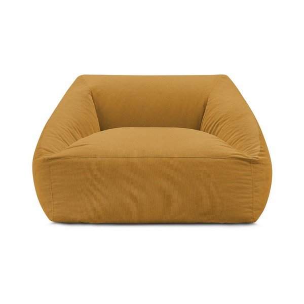 Rumena vreča za sedenje iz rebrastega žameta Lilibet – Bobochic Paris-image-2