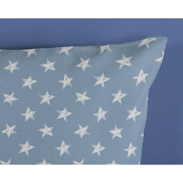 Modra/bež enojna bombažna otroška posteljnina 140x200 cm Robo – Good Morning-image-3