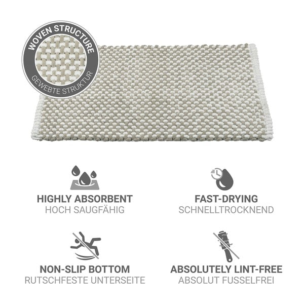 Bež tekstilna kopalniška preproga 50x80 cm Covelo – Wenko-image-4