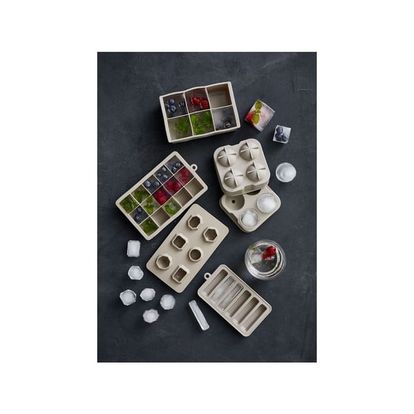 Komplet 2 sivih silikonskih kalupov za led Bitz-image-2