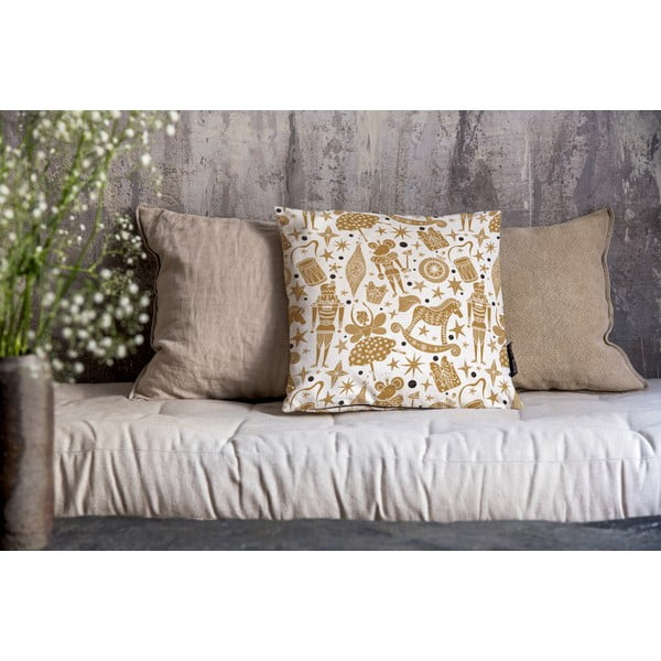 Prevleka za blazino z božičnim motivom 45x45 cm Golden Nut Cracker – Butter Kings-image-1