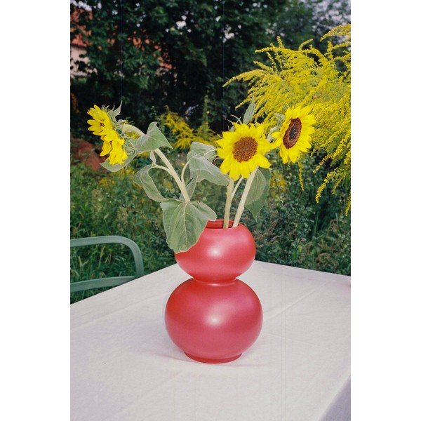 Rdeča keramična vaza (višina 36 cm) Tuga – noo.ma-image-4