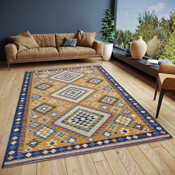 Oker rumena preproga 80x165 cm Cappuccino Peso – Hanse Home-image-1
