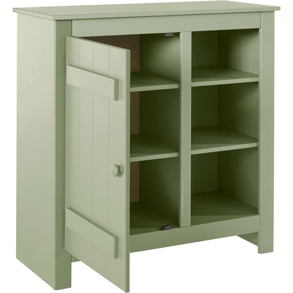 Svetlo zelena omarica iz masivnega bora 90x90 cm Bertram – Støraa-image-3