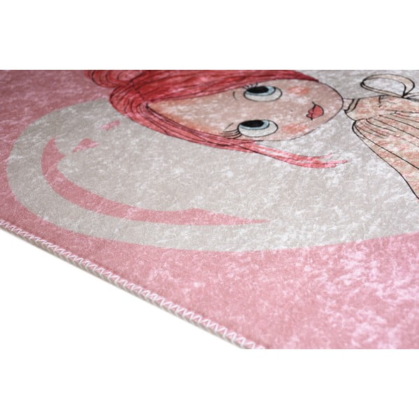 Rožnata pralna otroška preproga 160x230 cm Pretty Girl – Vitaus-image-2