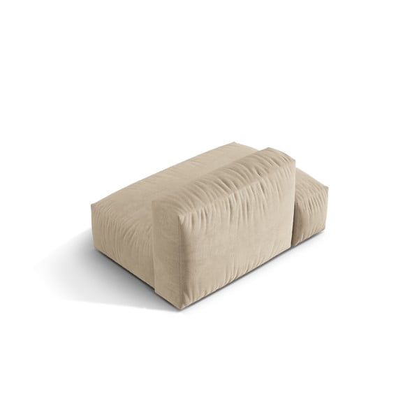 Bež žameten modul za sedežno garnituro (levi kot) Martina – Micadoni -image-3