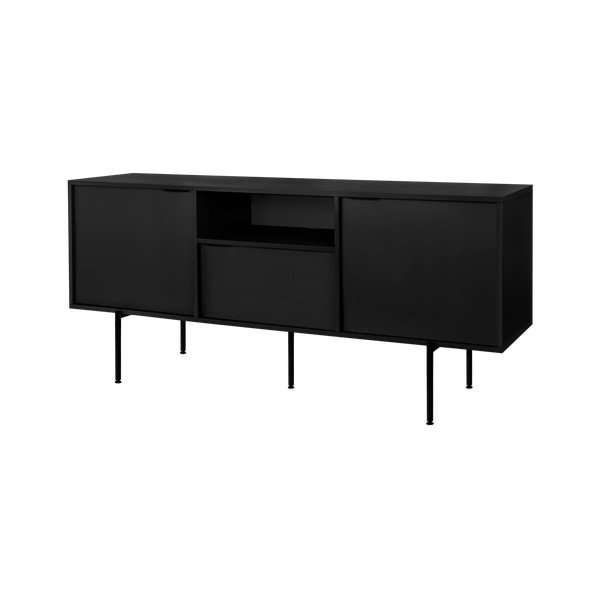 Črna TV omarica 180x79x50 cm Bau – noo.ma