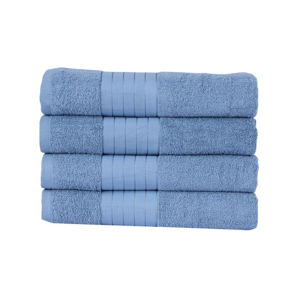 Modre bombažne brisače v kompletu 4 ks 50x100 cm – Good Morning