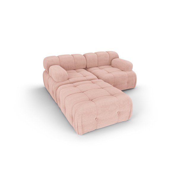 Svetlo rožnata kotna sedežna garnitura Ferento – Cosmopolitan Design-image-4