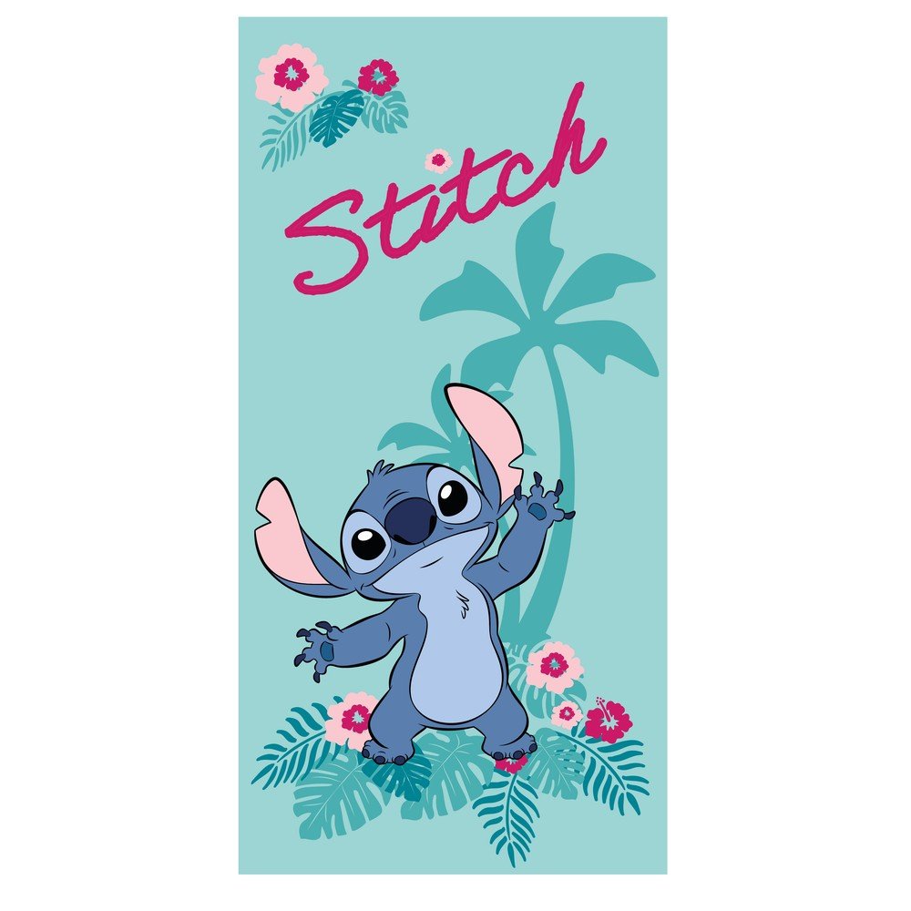 Turkizna otroška brisača iz mikrovlaken 70x140 cm Lilo and Stitch "Hawaii"
