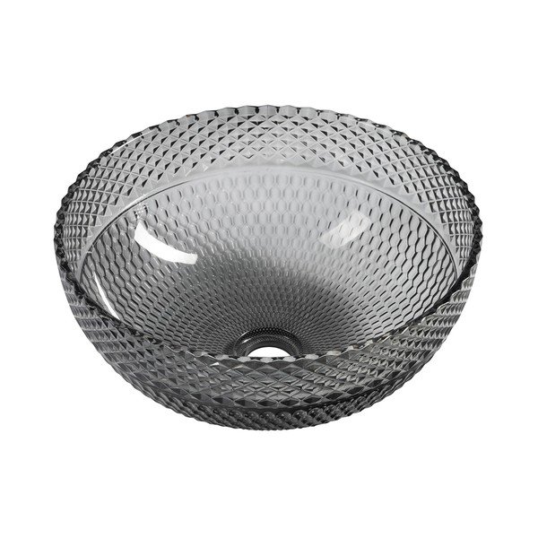 Črn steklen okrogel umivalnik ø 39,5 cm Marac – Sapho