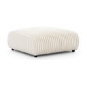 Kremno bel tabure iz rebrastega žameta Justin – Ropez