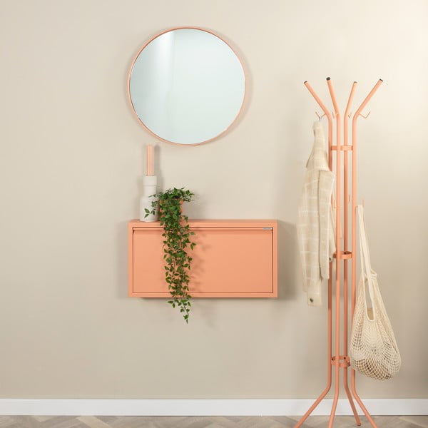 Rožnato-oranžna kovinska preklopna omarica za čevlje 75x37,5x12,5 cm Billy – Spinder Design-image-1