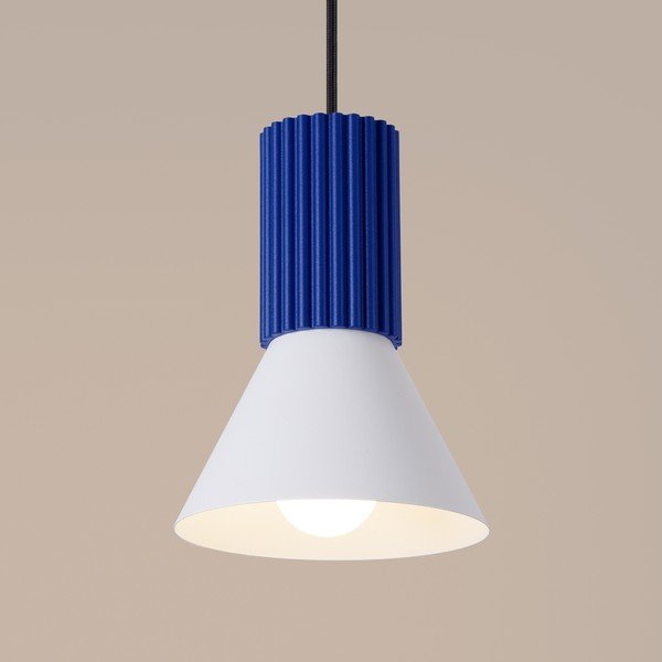 Modra kovinska viseča svetilka ø 14 cm Niru – Sollux-image-2