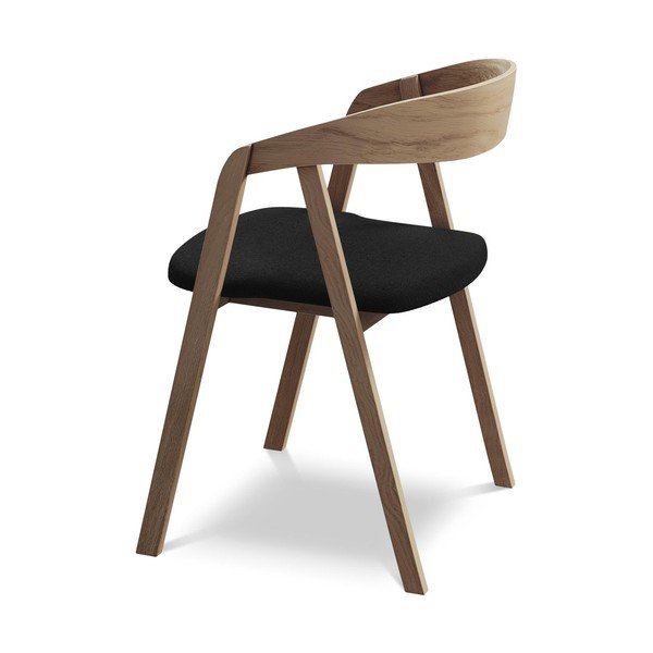 Črn jedilni stol iz masivnega lesa Erika – Makamii-image-3