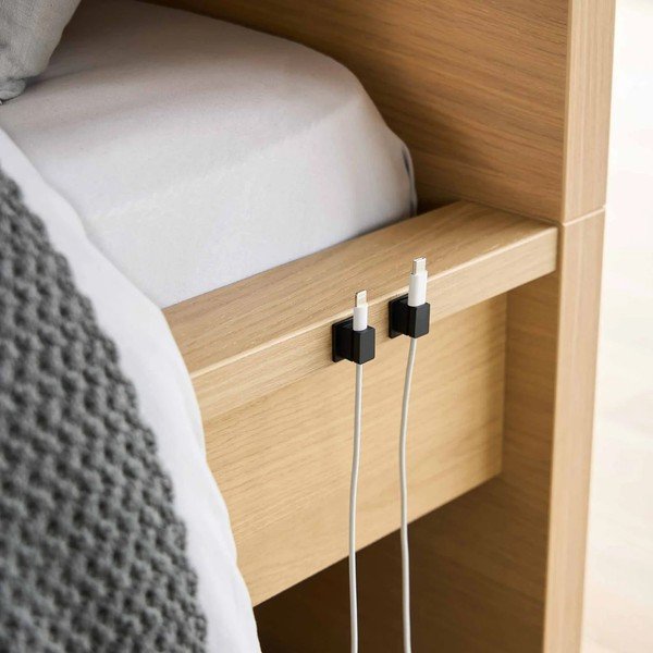 Črni kovinski organizatorji v kompletu 5 ks za kable Smart – YAMAZAKI-image-1