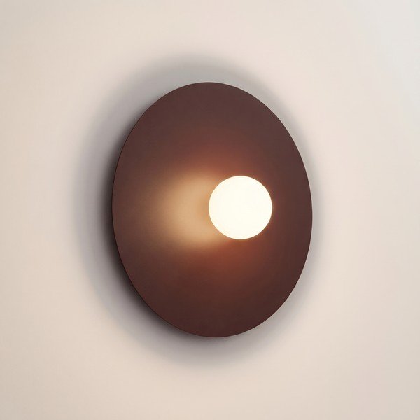 Rjava kovinska stenska svetilka ø 50 cm AKE – Thoro-image-4