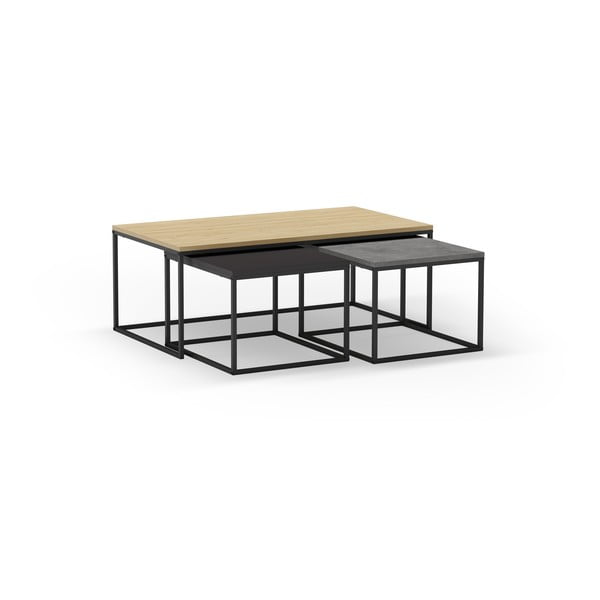 Sive/naravne mizice v kompletu 3 ks 60x110 cm Camelia – Marckeric