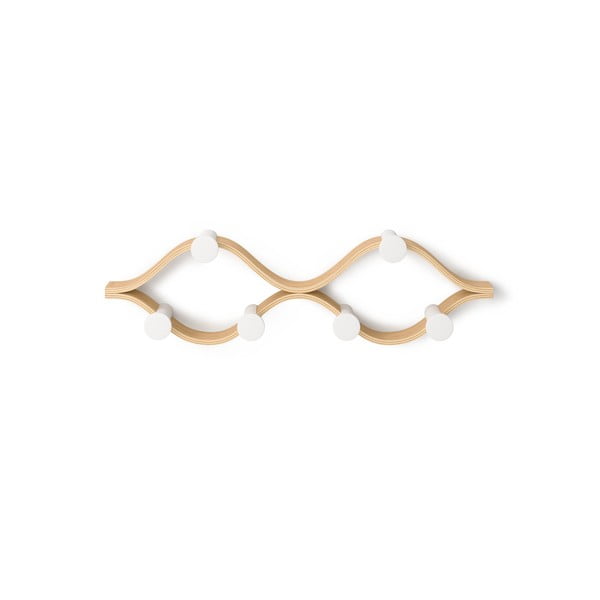 Stenski obešalnik iz masivnega kavčukovca v naravni barvi Montage – Umbra