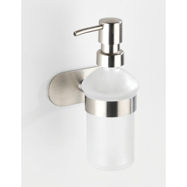 Steklen dozirnik za milo v mat srebrni barvi z namestitvijo brez vrtanja 200 ml Orea – Wenko-image-4