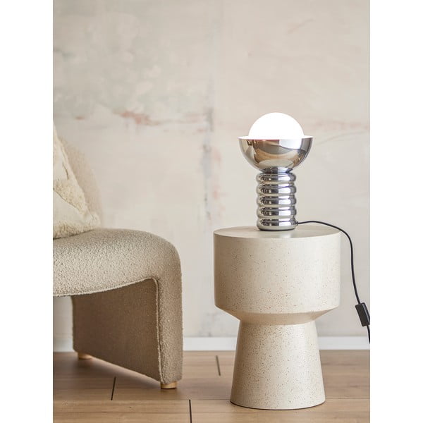 Namizna svetilka v srebrni barvi s steklenim senčilom (višina 32 cm) Spike – Bloomingville-image-2