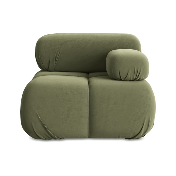 Svetlo zelen žameten modul za sedežno garnituro (desni kot) Lokua – Makamii