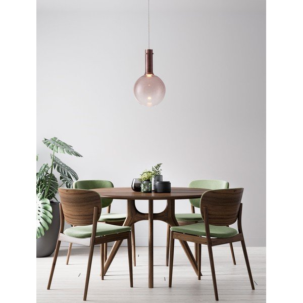 Rjava steklena LED zatemnitvena viseča svetilka ø 25 cm Nostos – Nova Luce-image-4