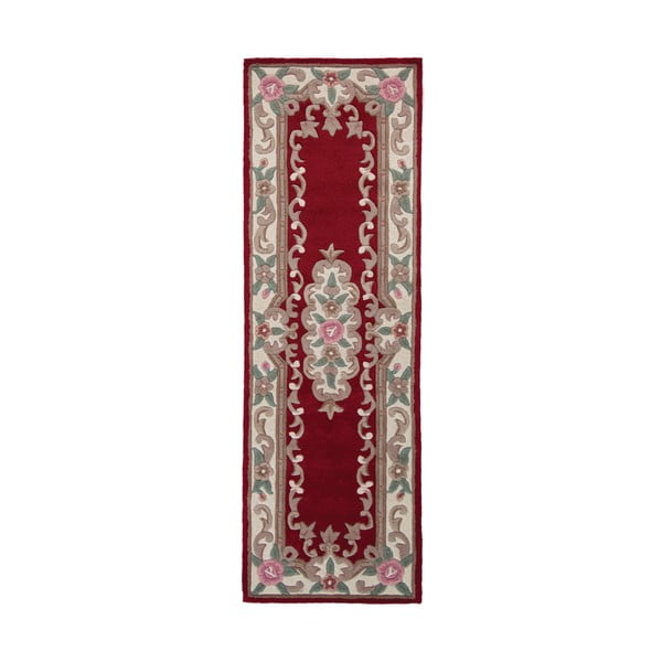 Rdeča volnena preproga Flair Rugs Aubusson, 67 x 210 cm