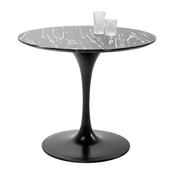 Jedilna miza iz ebenovine Kare Design Invitation, ⌀ 90 cm