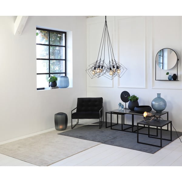 Črne/temno sive kovinske mizice v kompletu 3 ks 50x120 cm Kumalu – Light & Living-image-3