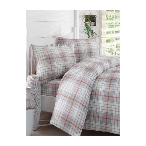 Posteljno perilo za eno posteljo Burberry Grey, 160 x 220 cm
