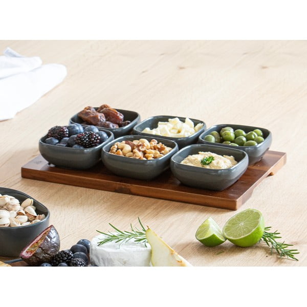 Antracitno siv porcelanast komplet za serviranje 6 ks Essentials – Ladelle-image-1