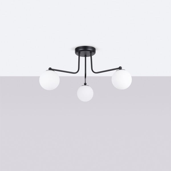 Črna/bela stropna svetilka Beam – Sollux-image-2