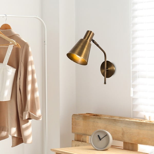 Stenska svetilka v zlati barvi ø 15 cm Kem – Opviq lights-image-2