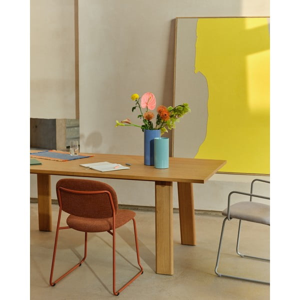 Raztegljiva jedilna miza z dodatno ploščo z mizno ploščo v hrastovem dekorju 95x200 cm Arlen – Kave Home-image-2