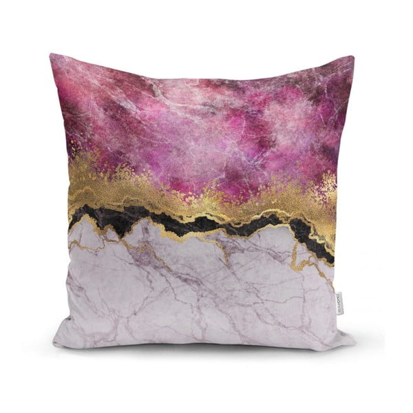 Prevleka za vzglavnik Minimalist Cushion Covers Marble With Pink And Gold, 45 x 45 cm