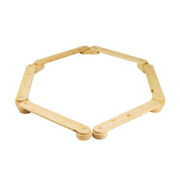 Čutna pot iz masivnega bora v naravni barvi 10x408x5 cm Montessori – Meowbaby-image-2