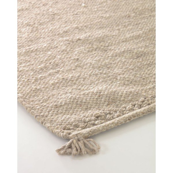 Kremno bela preproga iz mešanice volne 200x300 cm Carime – Kave Home-image-2